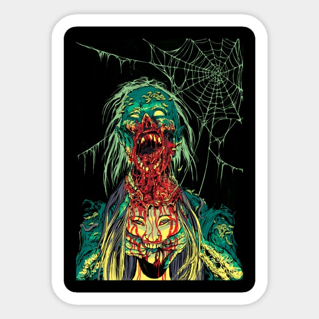 BRAIN EATING ZOMBIE GORE! Sticker by ZornowMustBeDestroyed